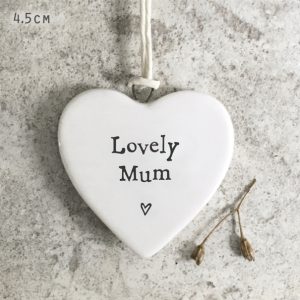 Mini Porcelain Heart - Lovely Mum