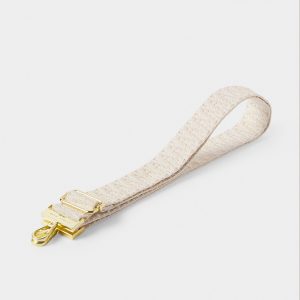 Zig Zag Canvas Strap Ecru