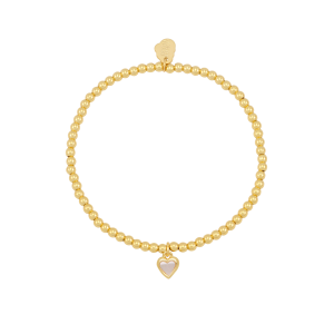 Pink Pearl Heart Bracelet