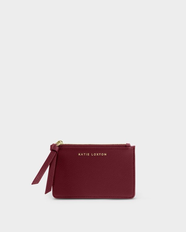 Hallie Coin & Card Holder Cherry