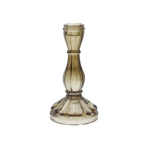 Light Amber Glass Candlestick