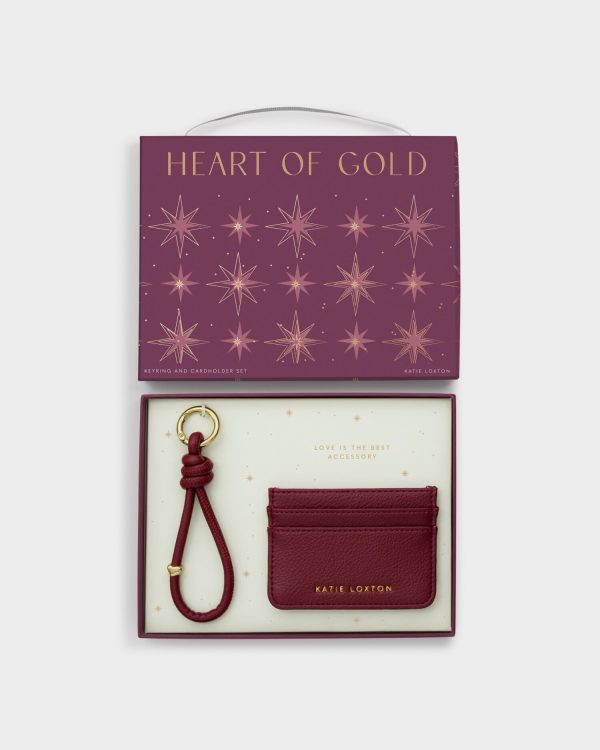 Gift Boxed Keyring And Card Holder in Cherry