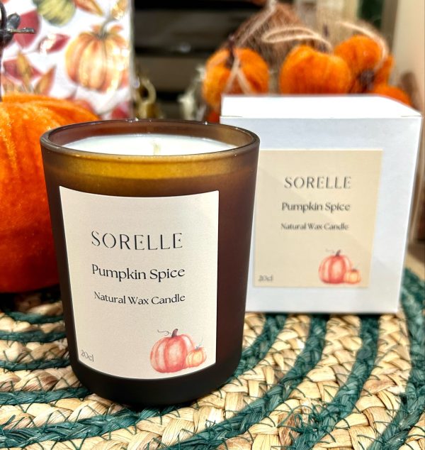 Small Pumpkin Spice SORELLE Natural Wax Candle
