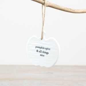 Pumpkin Spice Ceramic Hanger