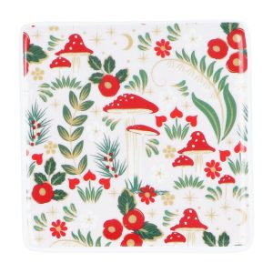 Porcelain Coaster 10cm - Toadstools
