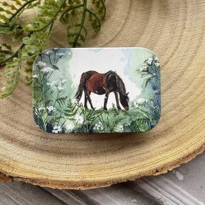 Horse and Cow Parsley Small Sliding Tin