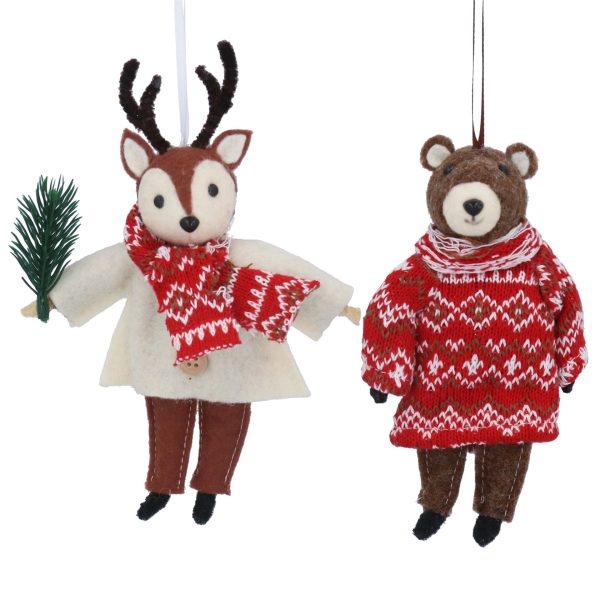 Fabric Reindeer/Bear w Scarf/Jumper