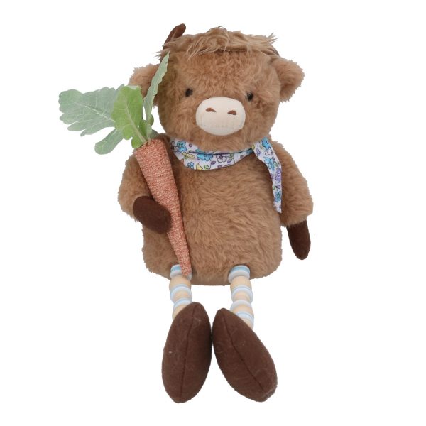 Fabric Shelf Sitter 21cm - Highland Cow