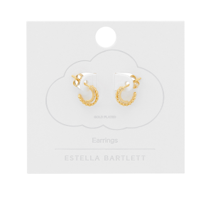 Heart Double Illusion Gold Hoops