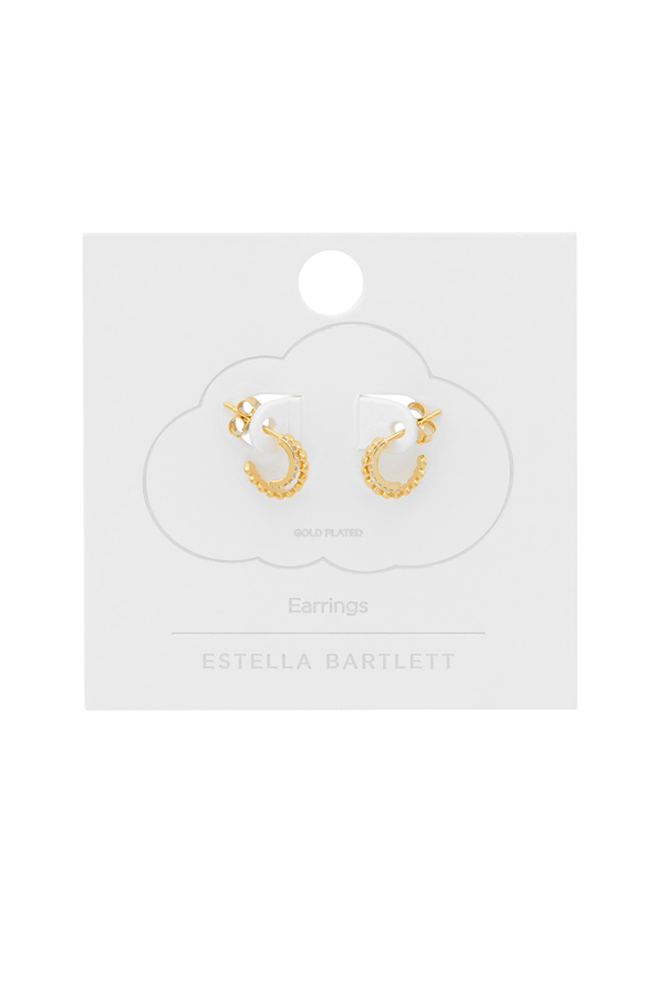 Heart Double Illusion Gold Hoops
