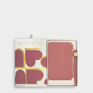 Gift Boxed Coin and Card Holder in Raspberry Pink