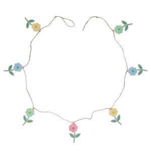 Wood Garland 120cm - Pastel Flowers