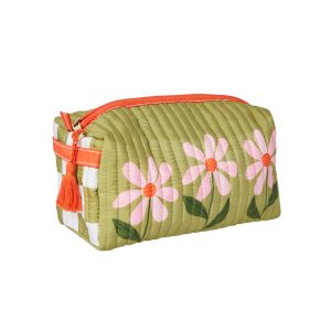 Pink Olive Daisy Washbag