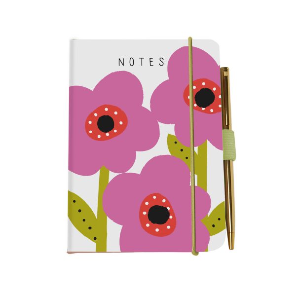 Flower Pocked Notebook & Pen