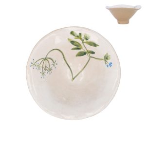 Meadow/Blue Flower Stoneware Snack Bowl