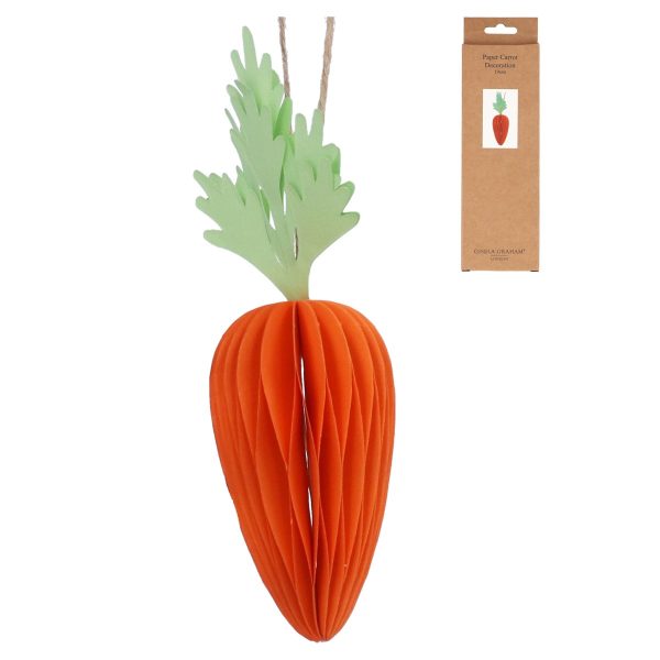 Paper Honeycomb Carrot 19cm