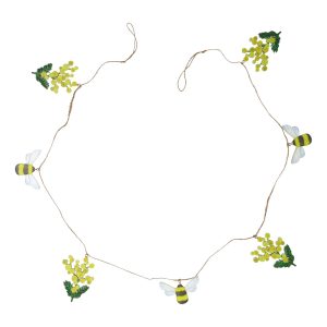 Mimosa/Bees Wood Garland 120cm