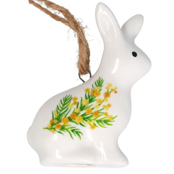 Mimosa Bunny Ceramic Hanging Dec