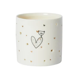 Signature-Bird & Heart Porcelain Tealight Holder