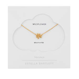 Mini Doodle Flower Necklace - Gold Plated