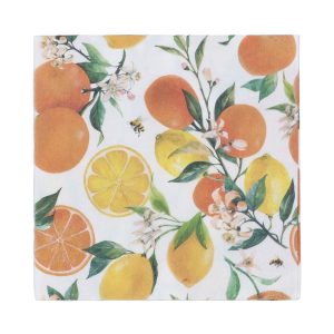 Pack of 20 Paper Napkins - Oranges & Lemon
