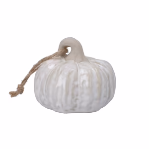 Porcelain Orn 7cm - White Pumpkin