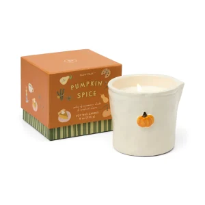 Paddywax Pumpkin Embossed Ceramic Candle - Pumpkin Spice