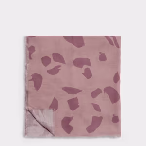 Large Leopard Printed Scarf in Light Pink and Dusty Pink