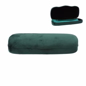 Velvet Glasses Hard Case 17cm - Green