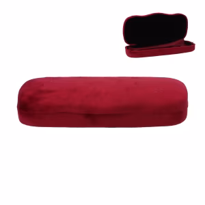 Velvet Glasses Hard Case 17cm - Red