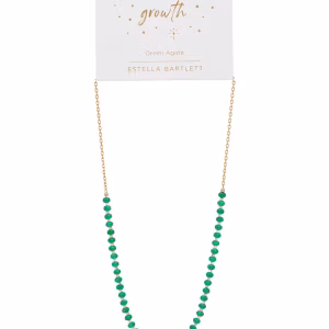 Amelia Gemstone Necklace - Green Agate