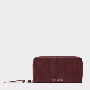 Large Suedette Purse in Cherry